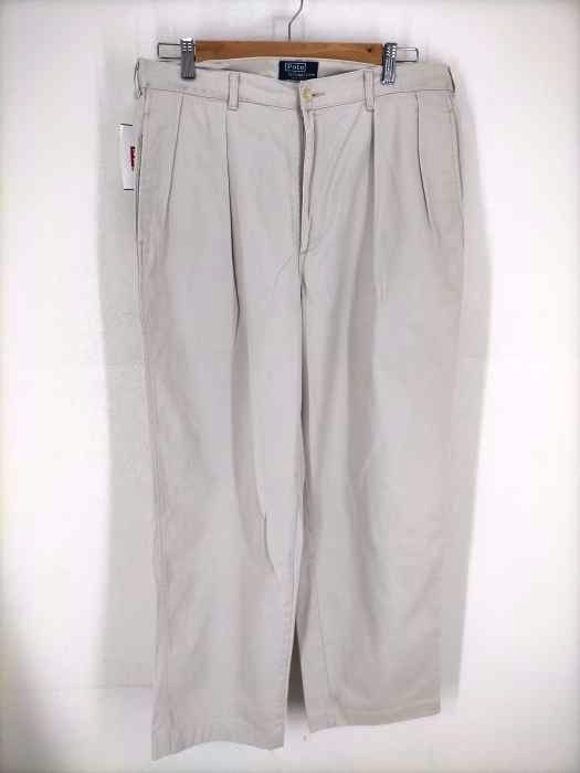 Polo by RALPH LAUREN(ポロバイラルフローレン) 90S USA製 TALONジップ POLO CHINO 2タックチノパンツ メンズ  34/32