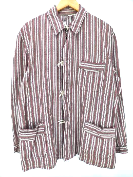 USED古着(ユーズドフルギ) ブルガリ軍 スリーピングシャツ ストライプ 紐フック ユーロミリタリー Sleeping Shirt Pajamas Bulgaria メンズ  10