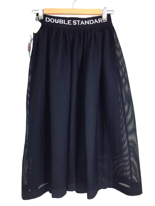 【美品】ダブルスタンダード クロージング メッシュ プリーツ ロゴ スカート ダブルスタンダードクロージング DOUBLE STANDARD CLOTHING ロゴ