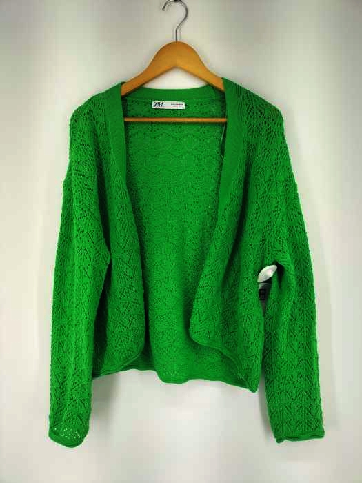 ザラ ZARA OPEN KNIT CARDIGAN レディース  M