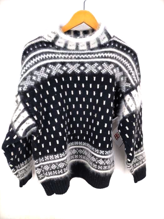 ユーズドフルギ USED古着 {{Top Notch Knits}} 素材切替総柄タートルネックニット メンズ JPN:M