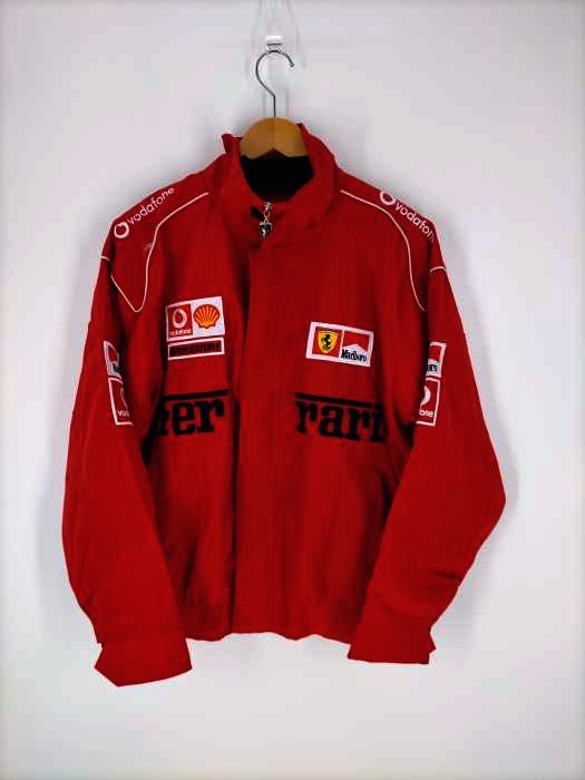 ユーズドフルギ USED古着 企業 ロゴ刺繍ブルゾン Ferrari Vodafone メンズ  S
