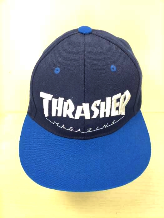 スラッシャー THRASHER ロゴ刺繍 バイカラースナップバックキャップ メンズ ONE SIZE