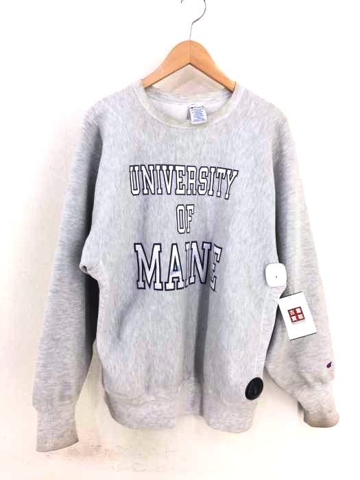 チャンピオン Champion 90s 刺繍タグ REVERSE WEAVE 三段プリント UNIVERSITY OF MAINE メンズ JPN：XL