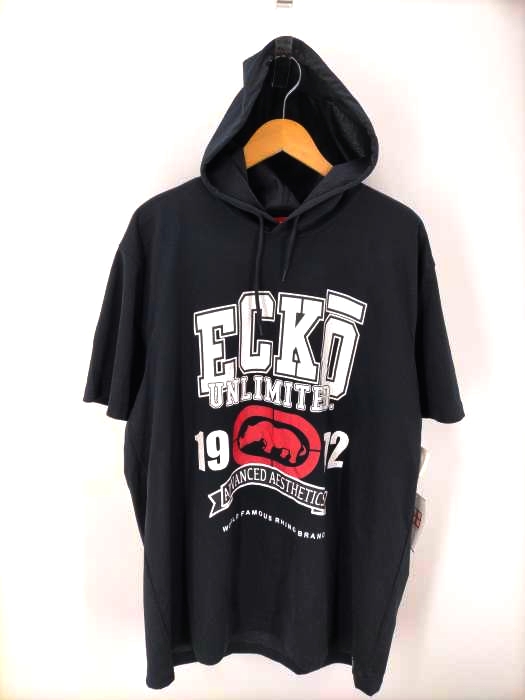 ECKO UNLTD(エコーアンリミテッド) ロゴ プリント S/S フーディー メンズ  4L