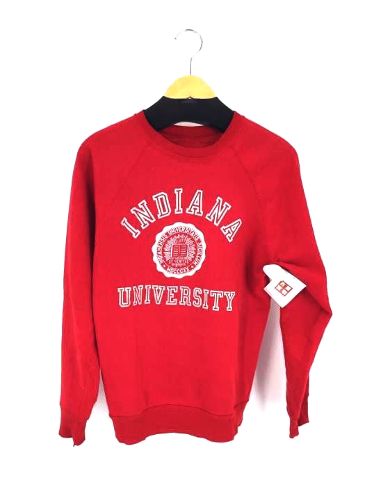 USED古着(ユーズドフルギ) INDIANA カレッジプリント ラグランクルーネックスウェット  メンズ 表記無