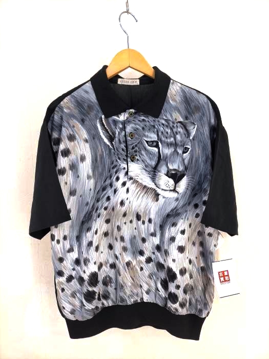 USED古着(ユーズドフルギ) LUNEL CLUB アニマルプリントポロシャツ メンズ JPN：M