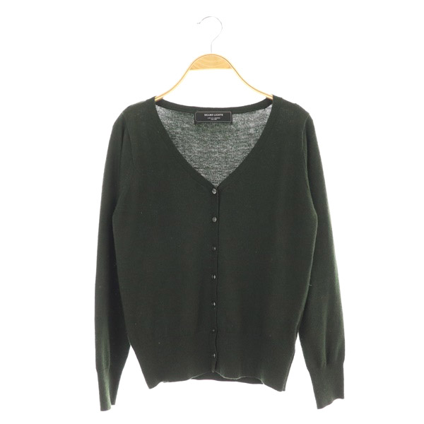 BEAMS LIGHTS(ビームスライツ) カーディガン 長袖 ニット 38 緑 グリーン /MY ■OS レディース  38(日本サイズM相当)