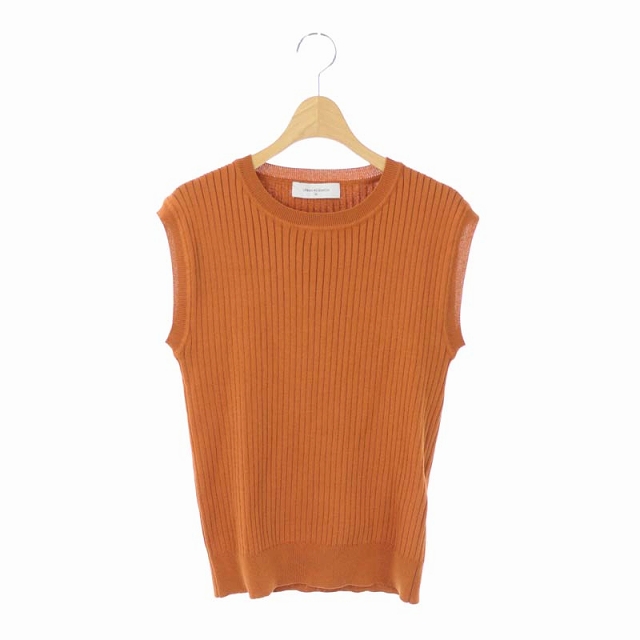 URBAN RESEARCH(アーバンリサーチ) 20SS ニット カットソー コンパクトリブ ノースリーブ F 茶 ブラウン /AO ■OS レディース  F