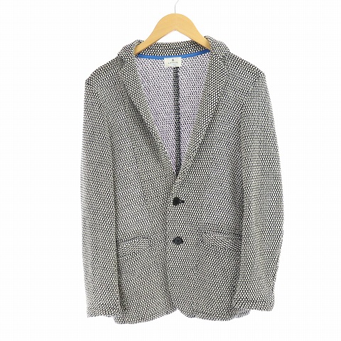 LANVIN en Bleu(ランバンオンブルー) テーラードジャケット ミックスニット シングル メンズ  48（日本サイズM相当）