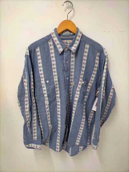 ユーズドフルギ USED古着 {{UME-COLLECTION}} 総ストライプシャツ メンズ JPN：L