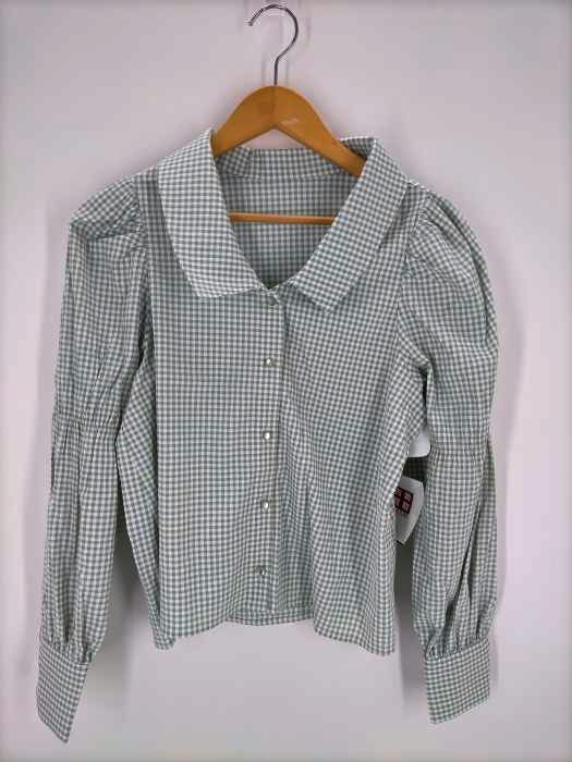 ASTORIA ODIER 22SS パフスリーブ チェックブラウス レディース JPN：M