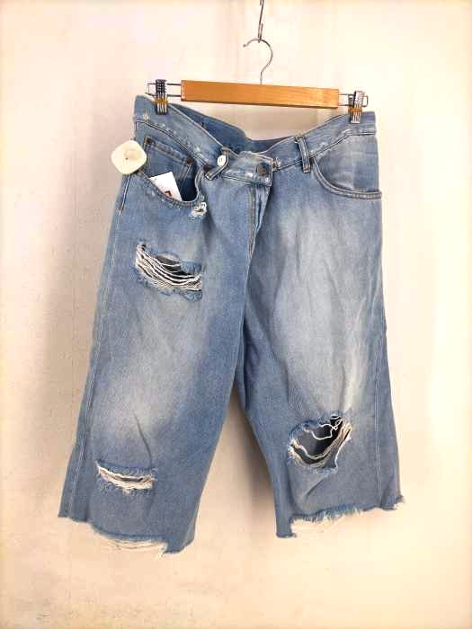 MM6 Maison Margiela(エムエムシックス メゾンマルジェラ) 17SS リメイクワイドクラッシュデニムパンツ メンズ  44