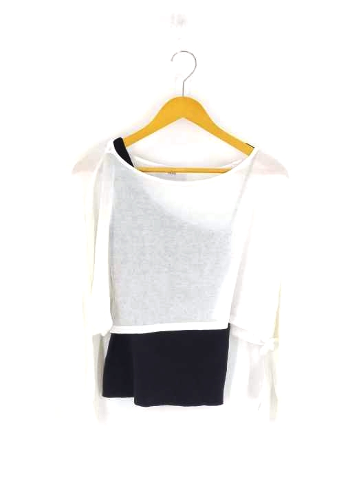 AZUL by moussy(アズールバイマウジー) ONE-SHOULDER KNIT SET TOPS レディース  S