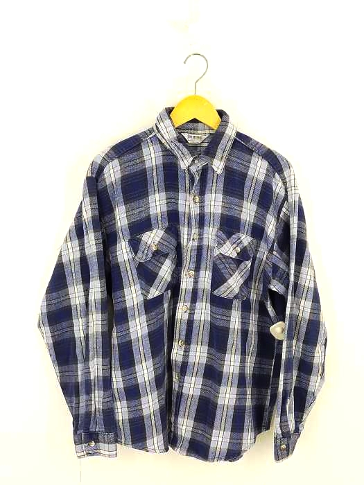 FIVE BROTHER(ファイブブラザー) 70-80S USA製 三角タグ チェックネルシャツ メンズ import：XL