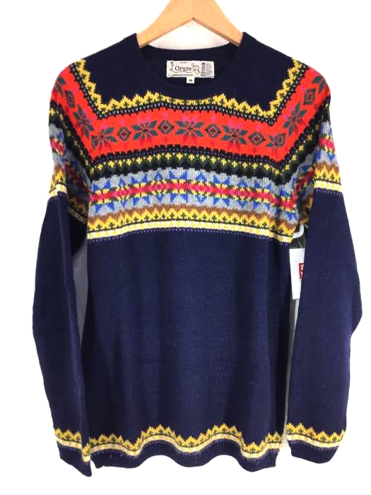 ユーズドフルギ USED古着 {{Oruro}} ノルディック柄 アルパカセーター メンズ  M