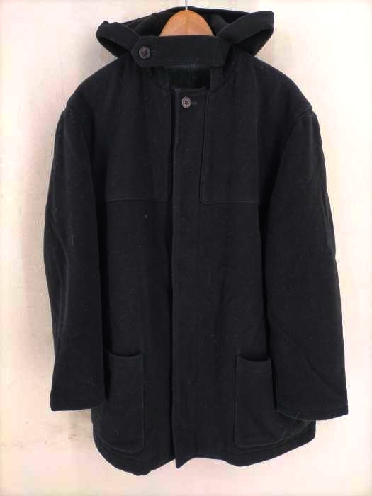 ワイズフォーメン Ys for men 90S 茶タグ ウールメルトンフーデッドハーフコート メンズ 表記無