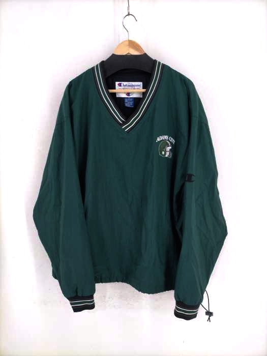 チャンピオン Champion 90S ADAMS CITY刺繍 ナイロンプルオーバージャケット メンズ JPN：XL