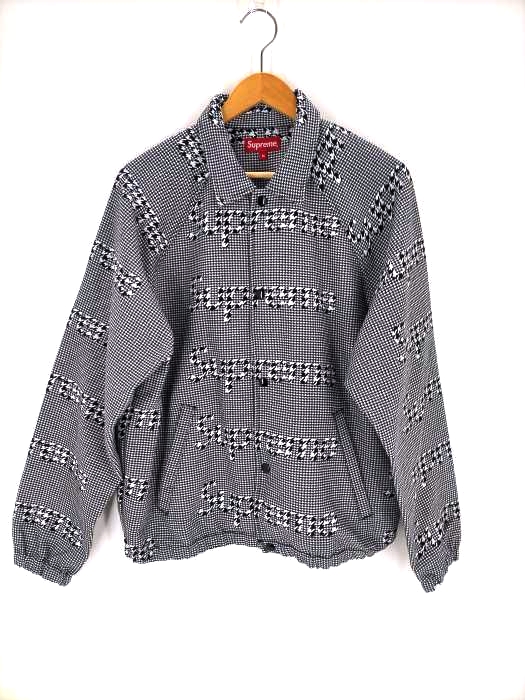 シュプリーム Supreme 20AW Houndstooth Logos Snap Jacket メンズ JPN：M