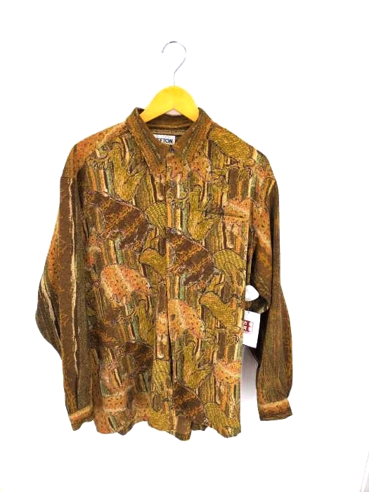 ユーズドフルギ USED古着 {{TEFTON}}オーバーサイズ 総柄シャツ メンズ JPN：L