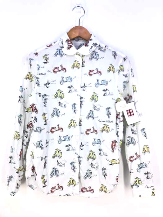 MAISON KITSUNE メゾンキツネ(メゾンキツネ) ALL-OVER SCOOTER CLASSIC SHIRT レディース トップス カジュアルシャツ