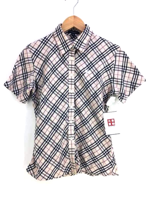 BURBERRY LONDON(バーバリーロンドン) ノバチェック柄半袖シャツ レディース  M