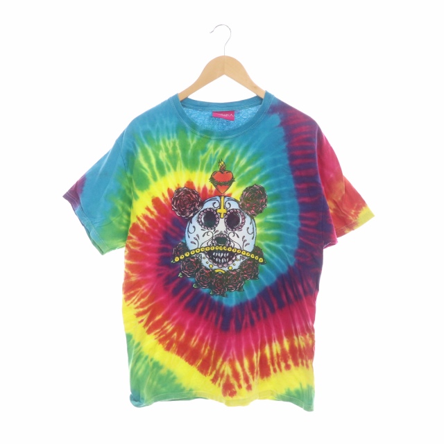 MISHKA(ミシカ) タイダイ染め Tシャツ カットソー 半袖 プリント レインボーカラー M マルチカラー /MF メンズ  M