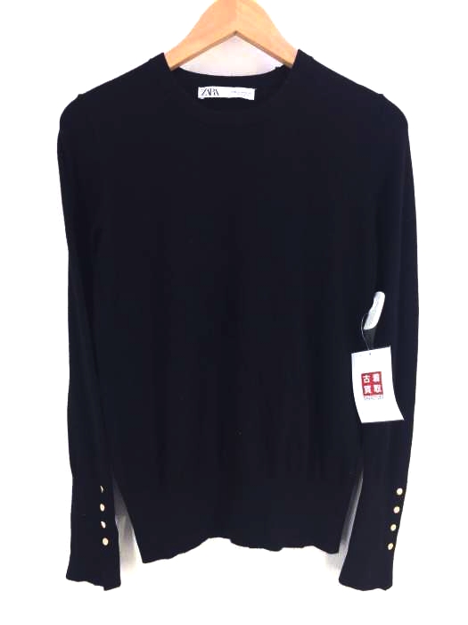 ZARA(ザラ) ボタンスリーブ ニット レディース  M