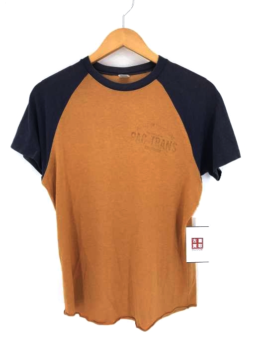 USED古着(ユーズドフルギ) ラバープリント ラグランスリーブTシャツ レディース import：S