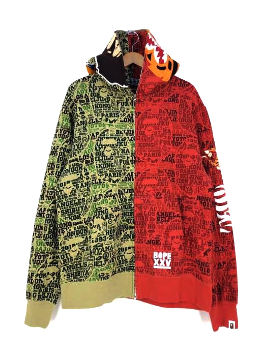 アベイシングエイプ A BATHING APE BAPE CITIES CAMO TIGER FULL ZIP HOODIE メンズ  2XL