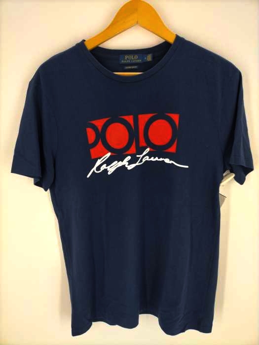 POLO RALPH LAUREN(ポロラルフローレン) custom slim fit ロゴプリントクルーネック半袖Tシャツ メンズ JPN：M