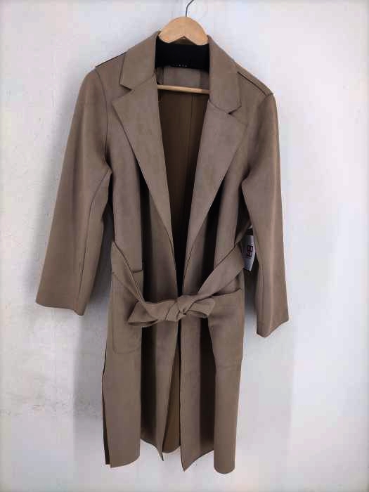 ZARA(ザラ) ボタンレスチェスターコート レディース JPN：S