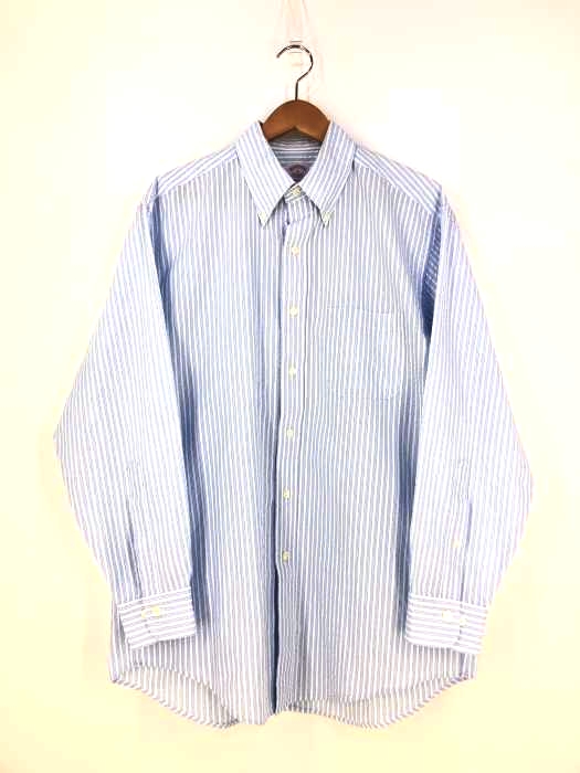 BROOKS BROTHERS(ブルックスブラザーズ) サッカー地 ボタンダウンストライプシャツ メンズ  M