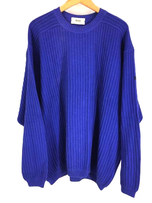 BOSS HUGO BOSS(ボスヒューゴボス) クルーネックコットンリブニット メンズ  52