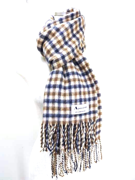 AQUASCUTUM(アクアスキュータム) ガンクラブチェック マフラー メンズ 表記無