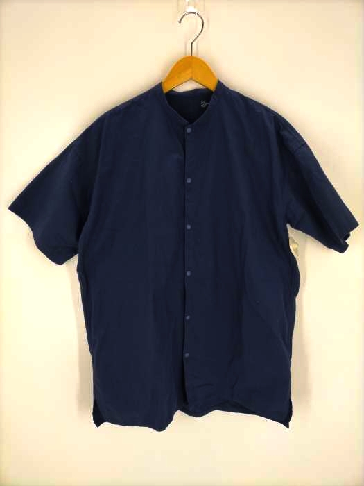 ムジラボ MUJI labo 18SS スナップボタンノーカラーシャツ メンズ  S-M