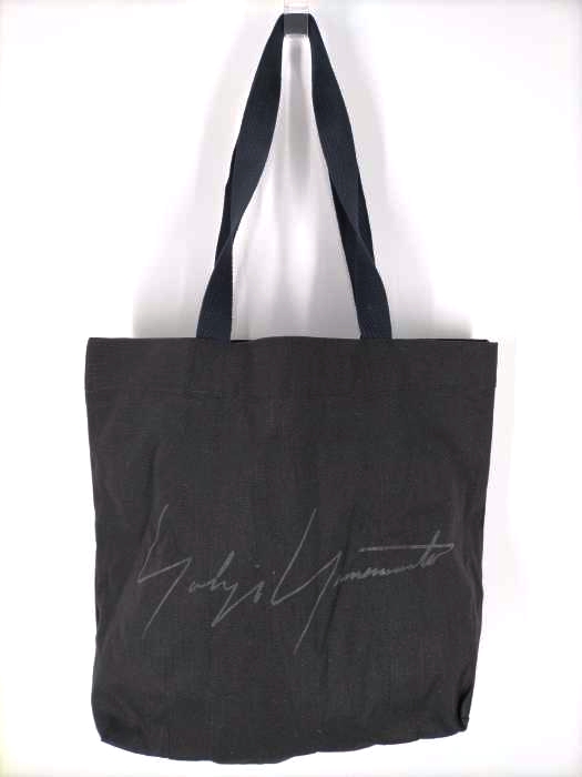 ヨウジヤマモト Yohji Yamamoto シグネチャーロゴ キャンバストートバッグ メンズ 表記無