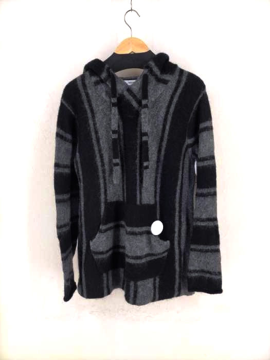 ノンネイティブ nonnative 15AW STROLLER HOODED PULLOVER W/A YARN MOHAIR STRIPE メンズ JPN：1
