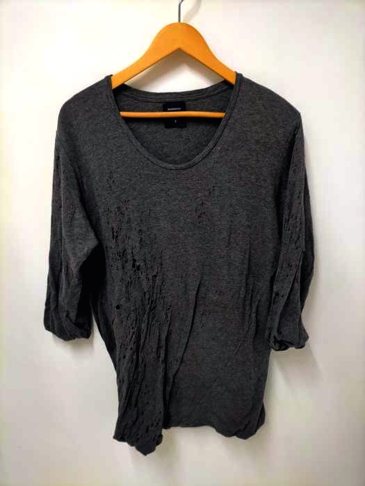 ミハラヤスヒロ MIHARA YASUHIRO ダメージ加工 クラッシュロングTシャツ メンズ JPN：M