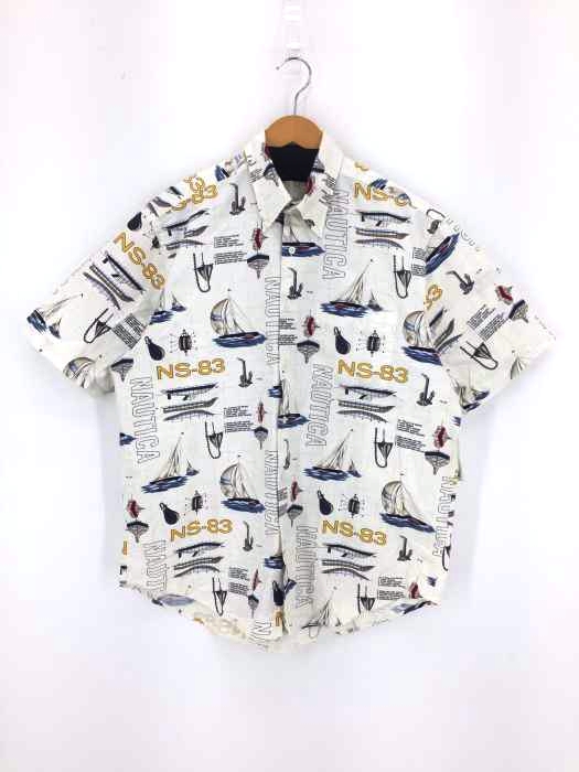 NAUTICA(ノーティカ) 総柄 オーバーサイズ S/S ボタンシャツ メンズ JPN：L