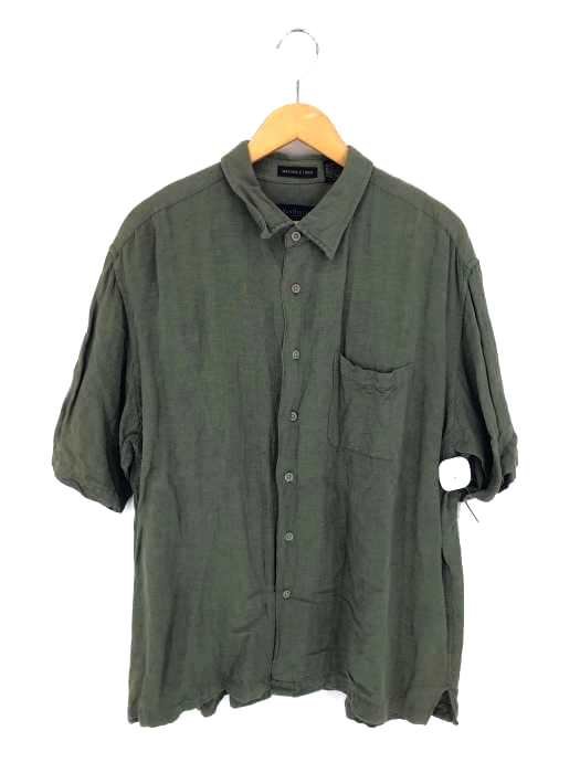 VAN HEUSEN(ヴァンヒューゼン) WASHABLE LINEN シャツ メンズ import：XL