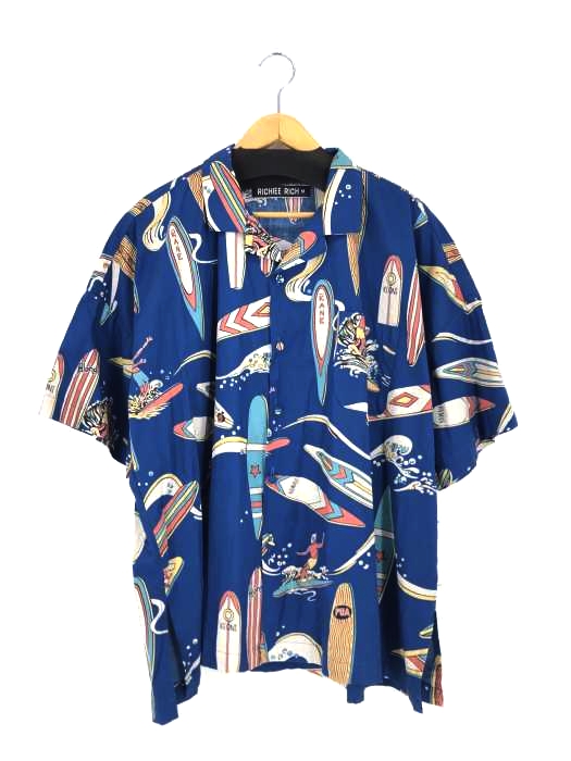 USED古着(ユーズドフルギ) RICHIEE RICH 総柄 開襟半袖シャツ メンズ JPN：3