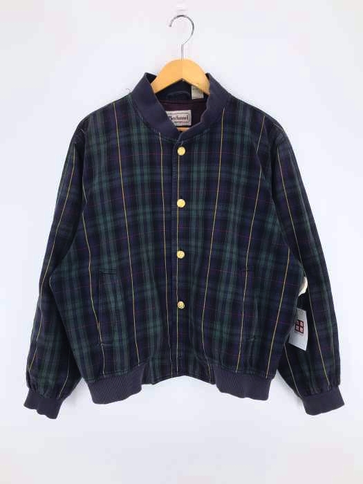 USED古着(ユーズドフルギ) ブラックウォッチチェック ハリントンジャケット メンズ 表記無