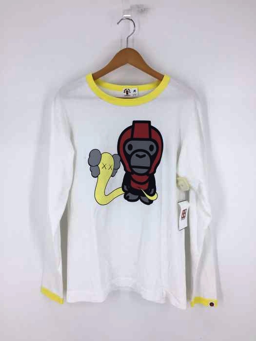 BABY MILO(ベイビーマイロ) 猿プリント 裾シングルステッチ L/S リンガーTシャツ メンズ JPN：M