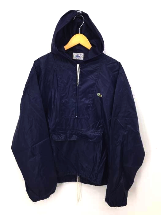 IZOD LACOSTE(アイゾッドラコステ) 70S-80S 糸巻タグ ナイロンアノラックパーカー メンズ import：L