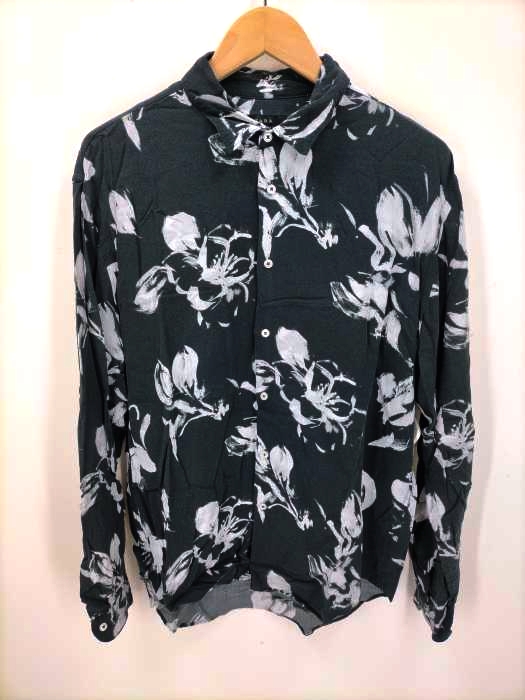 ZARA(ザラ) 抜染加工 花柄レーヨンシャツ メンズ JPN:L