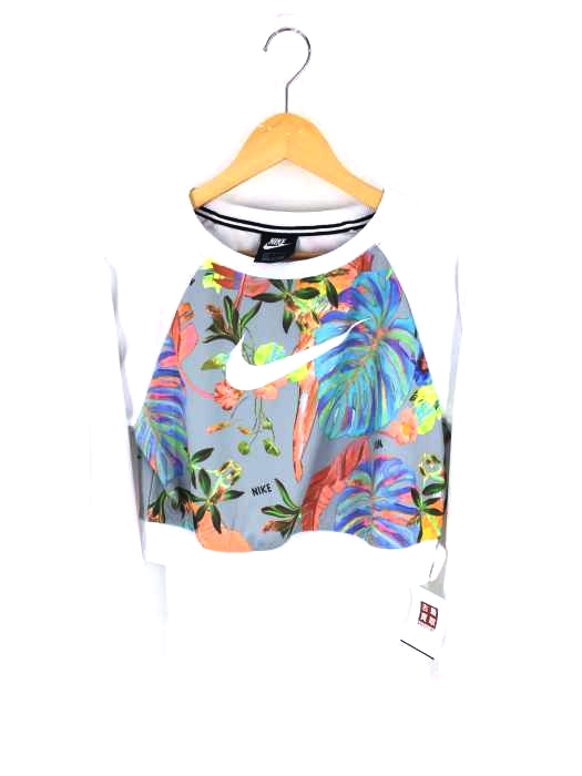 NIKE(ナイキ)  HYPER FEM PK AOP CREW クロップドクルーネックスウェット レディース JPN：L