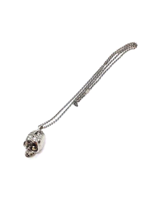 Alexander McQueen(アレキサンダーマックイーン) SADOMASO PENDANT スカルネックレス メンズ 表記無