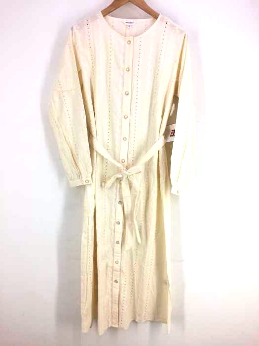 マウジー moussy EYELET NOCOLLAR LONG SHIRT レディース  FREE
