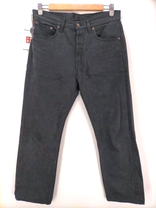 リーバイス Levis 90S USA製 製品染め ボタン裏653刻印 ボタンフライ ブラックデニム メンズ  W32L36